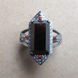 Pele Ring Fire Element in Obsidian – Evil Pawn Jewelry