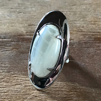 Beldam Ring in Moonstone – Evil Pawn Jewelry