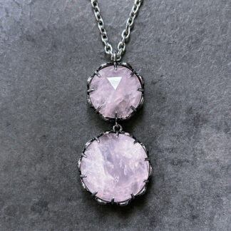 Freyja Necklace in Rose Quartz